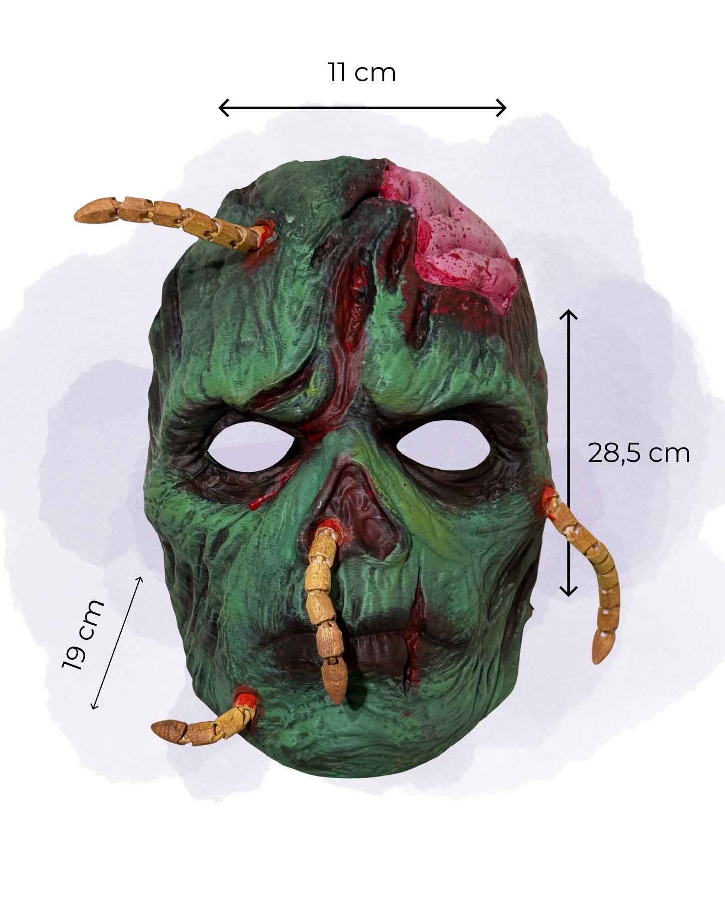 Solucan Zombi Cadılar Bayramı Maskesi