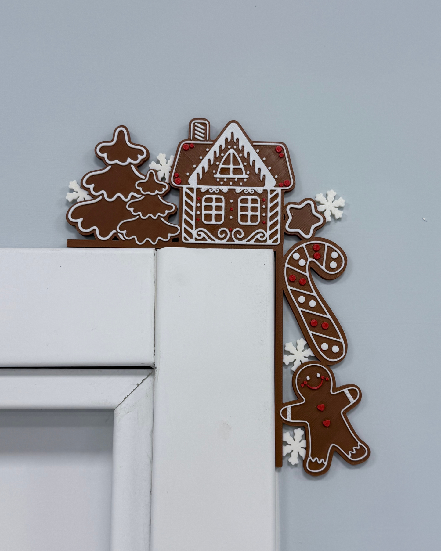 Kırmızı Kurabiye Yılbaşı Kapı Kenar Süsü