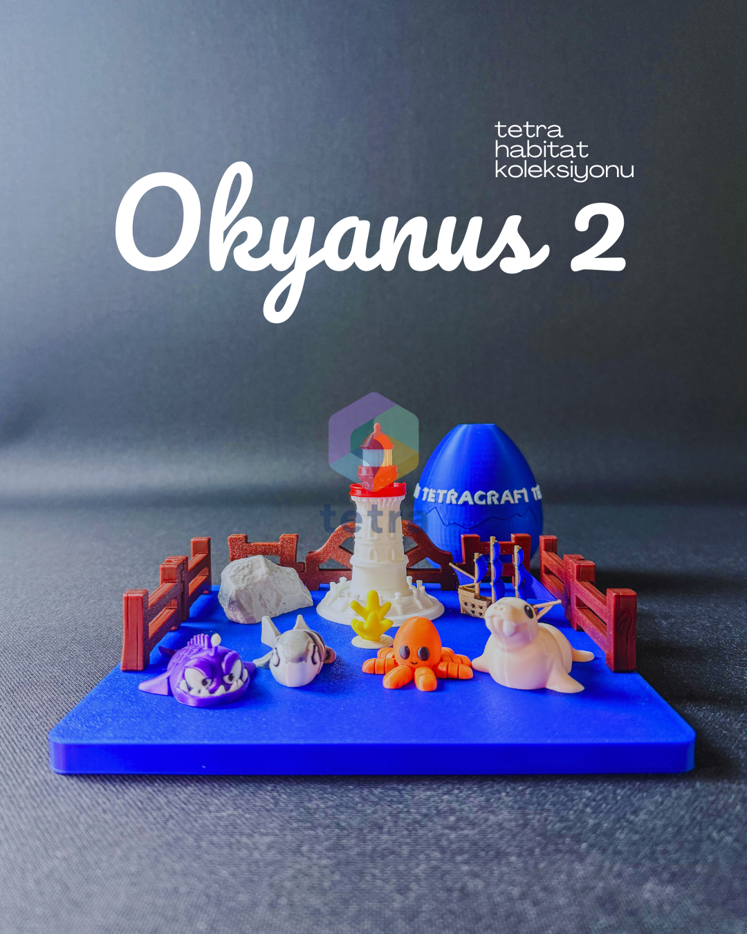 Okyanus 2 Habitat (Mini Hayvan Dekoratif Figür Koleksiyon) Seti