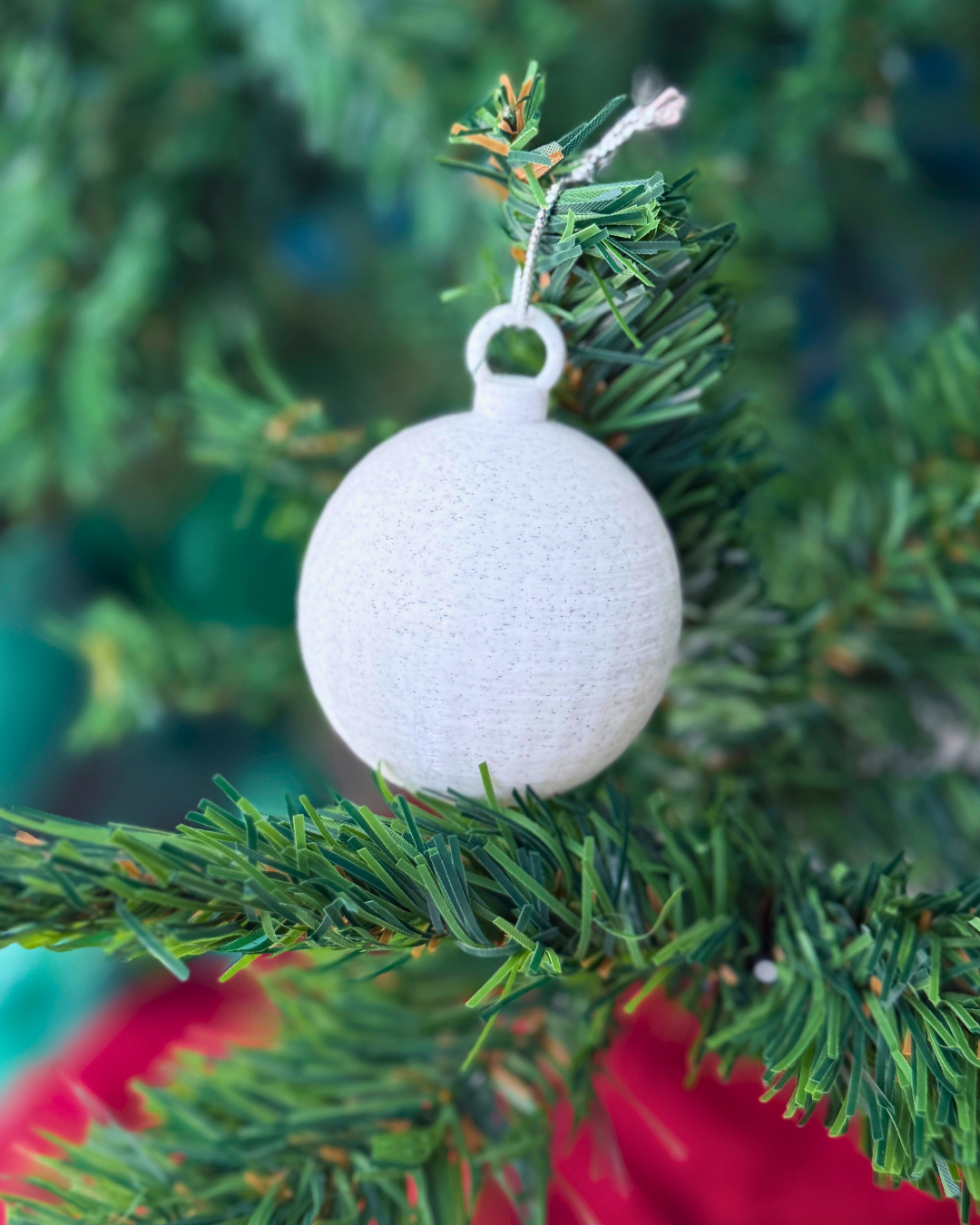 Klasik Yılbaşı Ağaç Süsleri Granit Beyaz 8'li Set