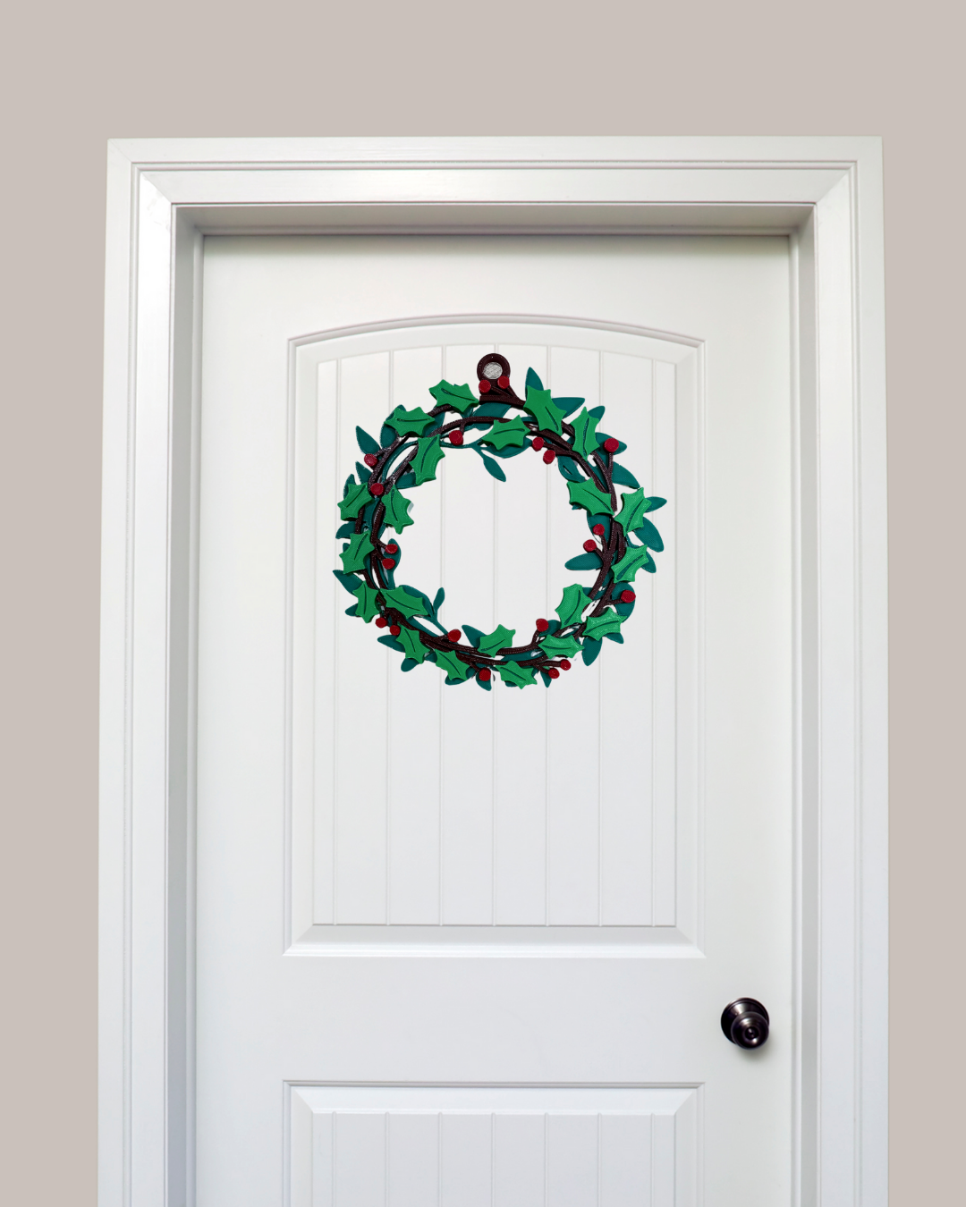 Dekoratif Yılbaşı Kapı Süsü - Yeni Yıl Çelengi