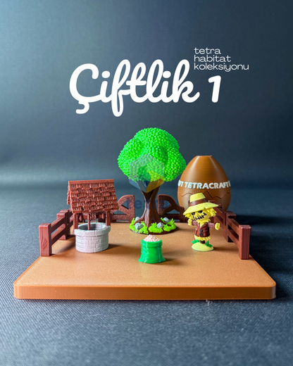 Çiftlik 1 Habitat (Mini Hayvan Dekoratif Figür Koleksiyon) Seti
