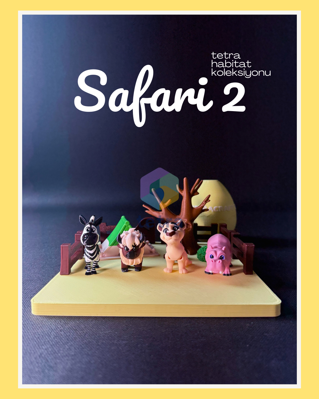 Safari 2 (Habitat Mini Hayvan Dekoratif Figür Koleksiyon) Seti