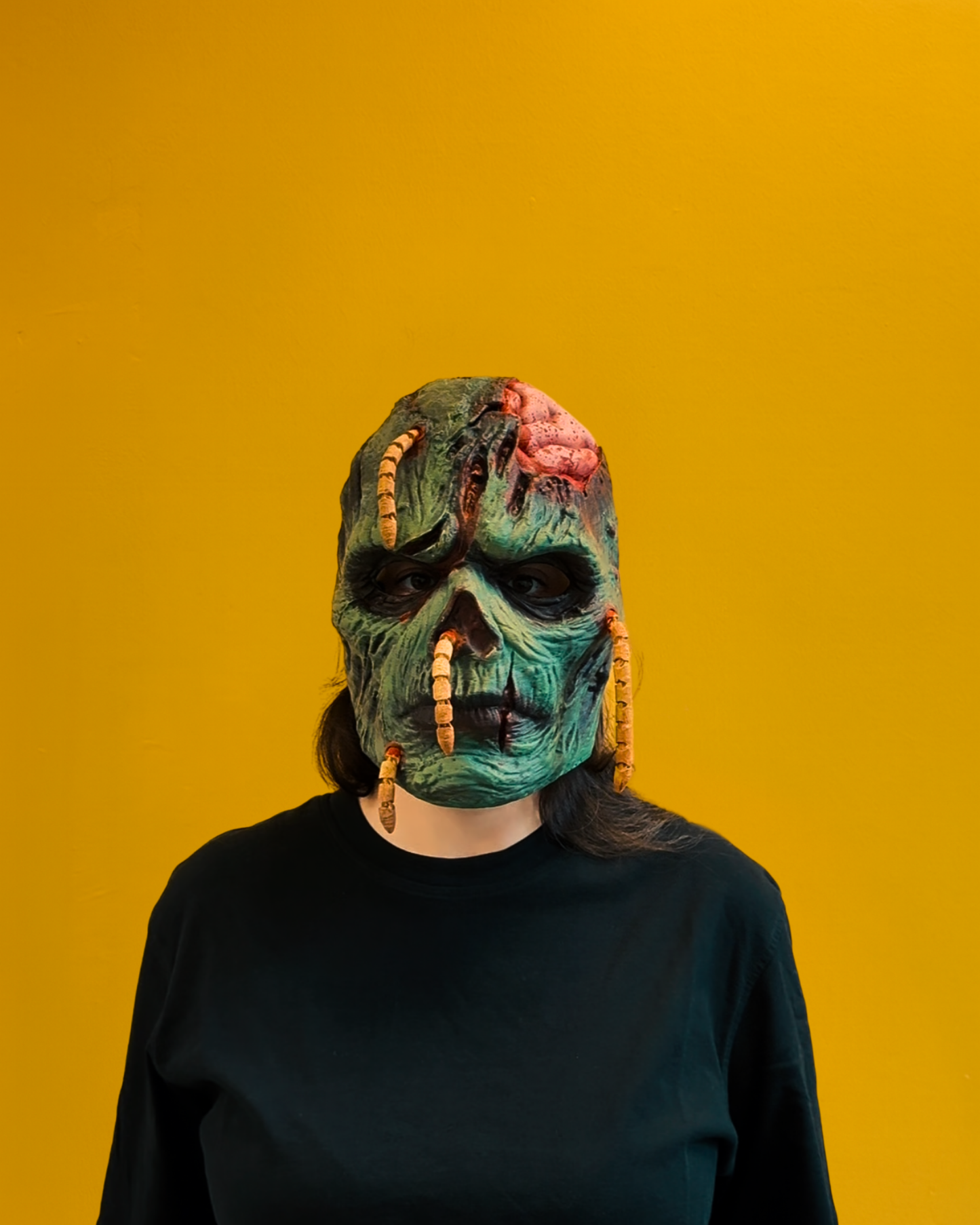 Solucan Zombi Cadılar Bayramı Maskesi