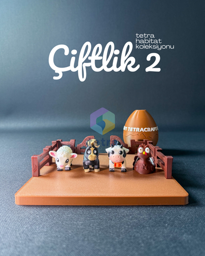 Çiftlik 2 Habitat (Mini Hayvan Dekoratif Figür Koleksiyon) Seti