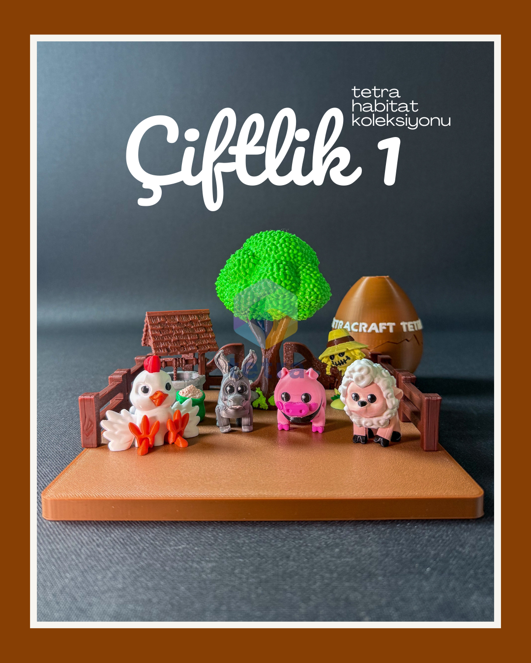 Çiftlik 1 Habitat (Mini Hayvan Dekoratif Figür Koleksiyon) Seti