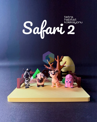 Safari 2 (Habitat Mini Hayvan Dekoratif Figür Koleksiyon) Seti