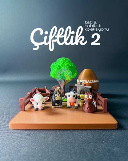 Çiftlik 2 Habitat (Mini Hayvan Dekoratif Figür Koleksiyon) Seti