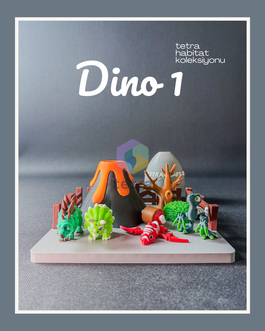 Dino 1 (Habitat Mini Hayvan Dekoratif Figür Koleksiyon) Seti