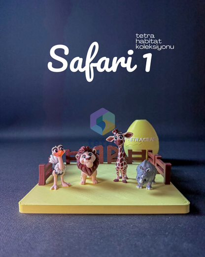 Safari 1 (Habitat Mini Hayvan Dekoratif Figür Koleksiyon) Seti