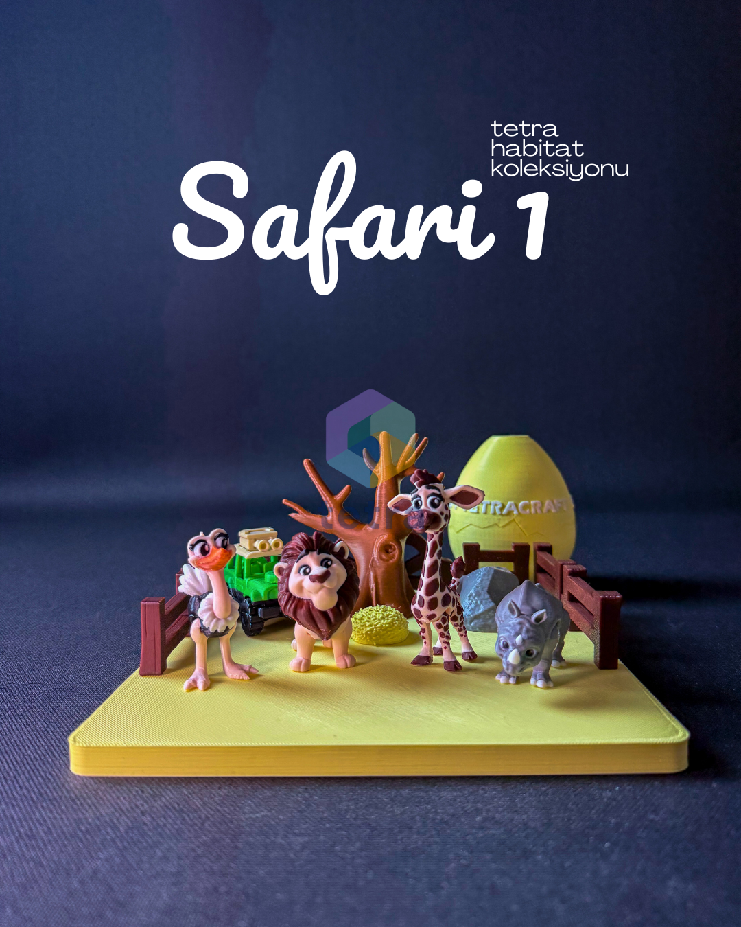 Safari 1 (Habitat Mini Hayvan Dekoratif Figür Koleksiyon) Seti