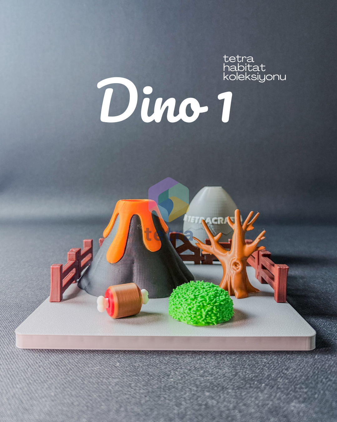 Dino 1 (Habitat Mini Hayvan Dekoratif Figür Koleksiyon) Seti