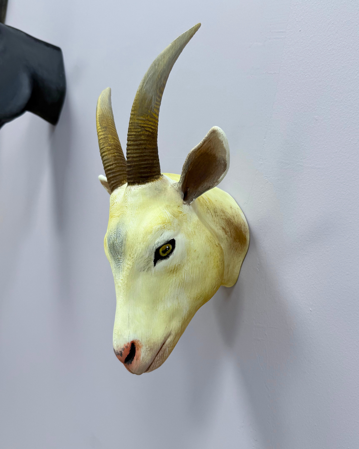 Beyaz Keçi Duvar Süsü