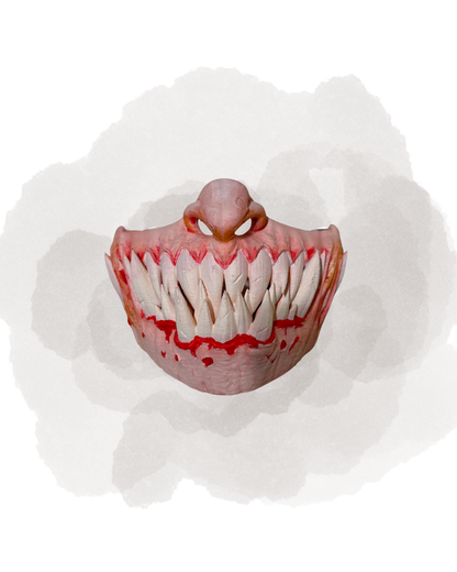 Dişli Yarım Yüz Kadın Cadılar Bayramı Maskesi