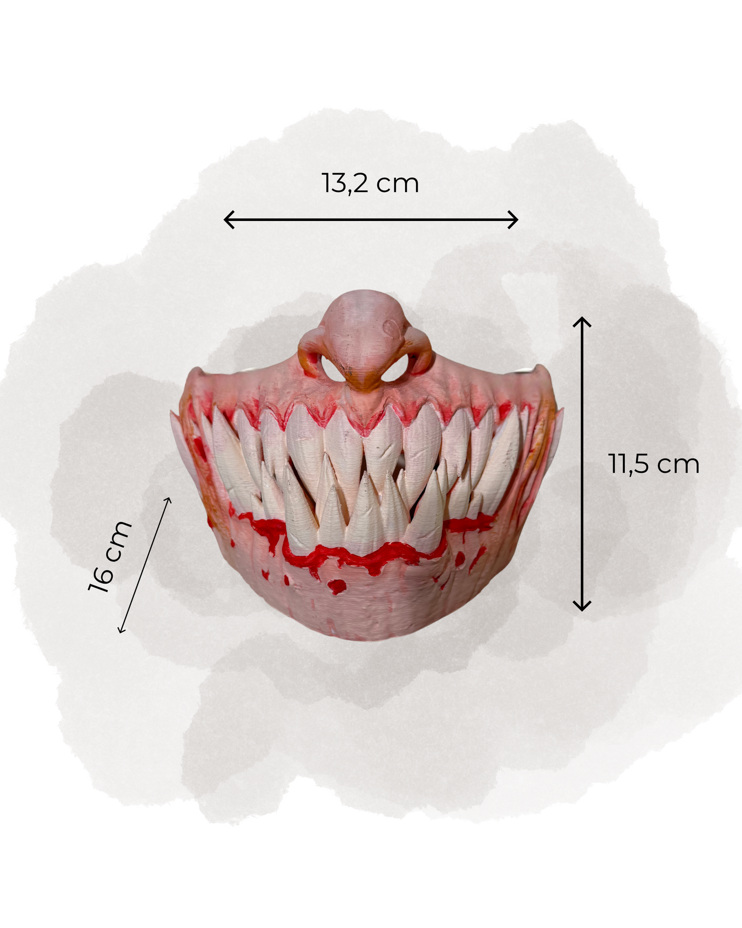 Dişli Yarım Yüz Kadın Cadılar Bayramı Maskesi