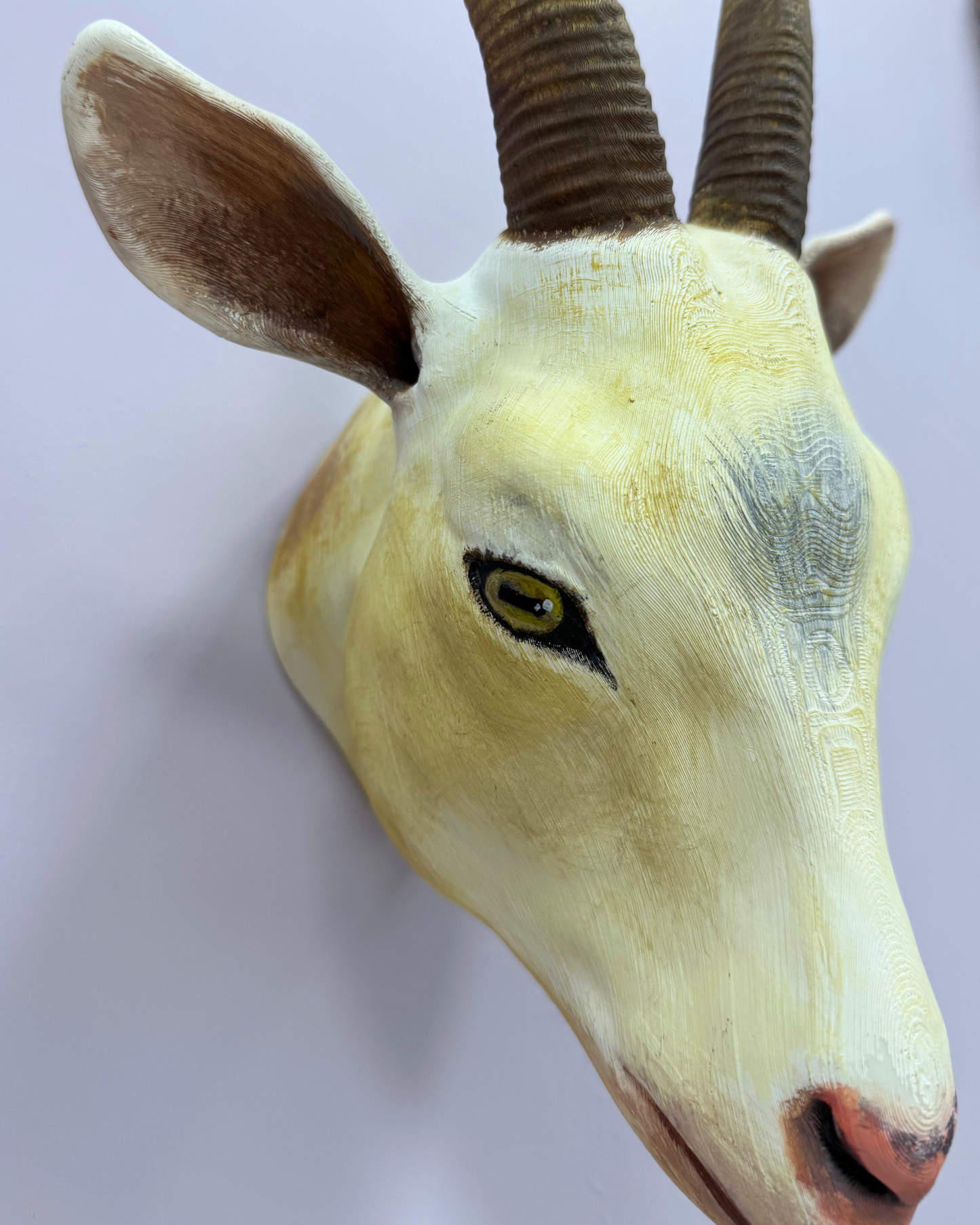 Beyaz Keçi Duvar Süsü