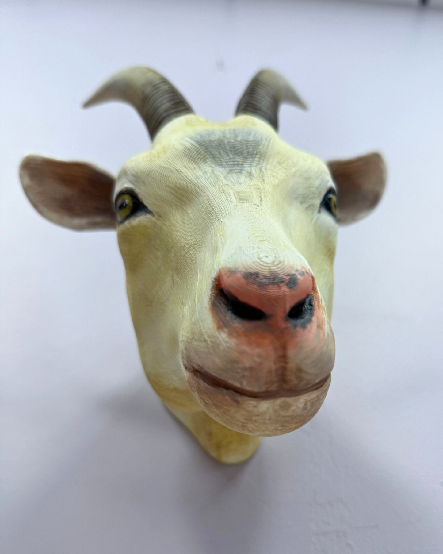 Beyaz Keçi Duvar Süsü