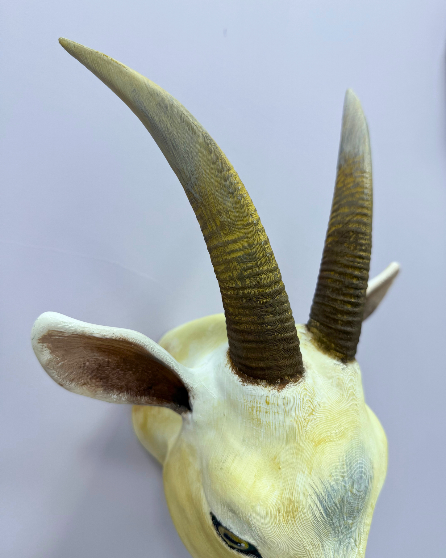 Beyaz Keçi Duvar Süsü