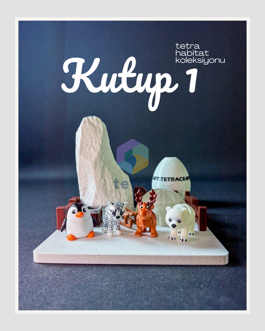 Kutup 1 (Habitat Mini Hayvan Dekoratif Figür Koleksiyon) Seti