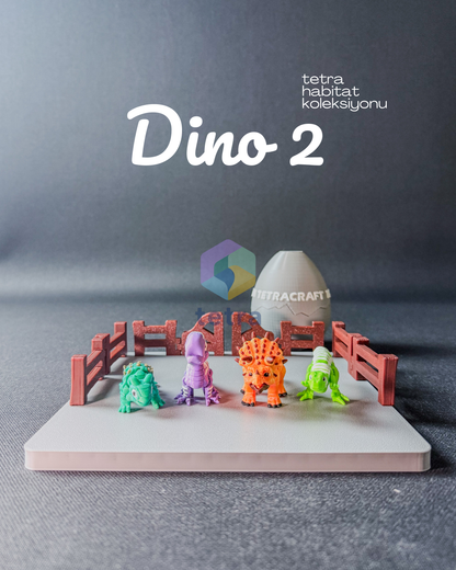 Dino 2 (Habitat Mini Hayvan Dekoratif Figür Koleksiyon) Seti