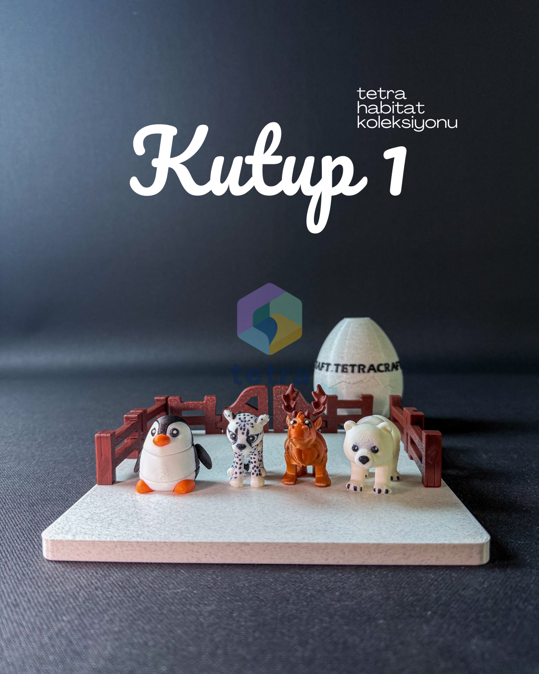 Kutup 1 (Habitat Mini Hayvan Dekoratif Figür Koleksiyon) Seti