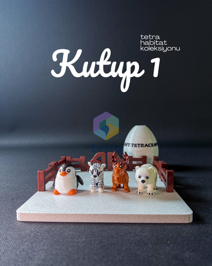 Kutup 1 (Habitat Mini Hayvan Dekoratif Figür Koleksiyon) Seti