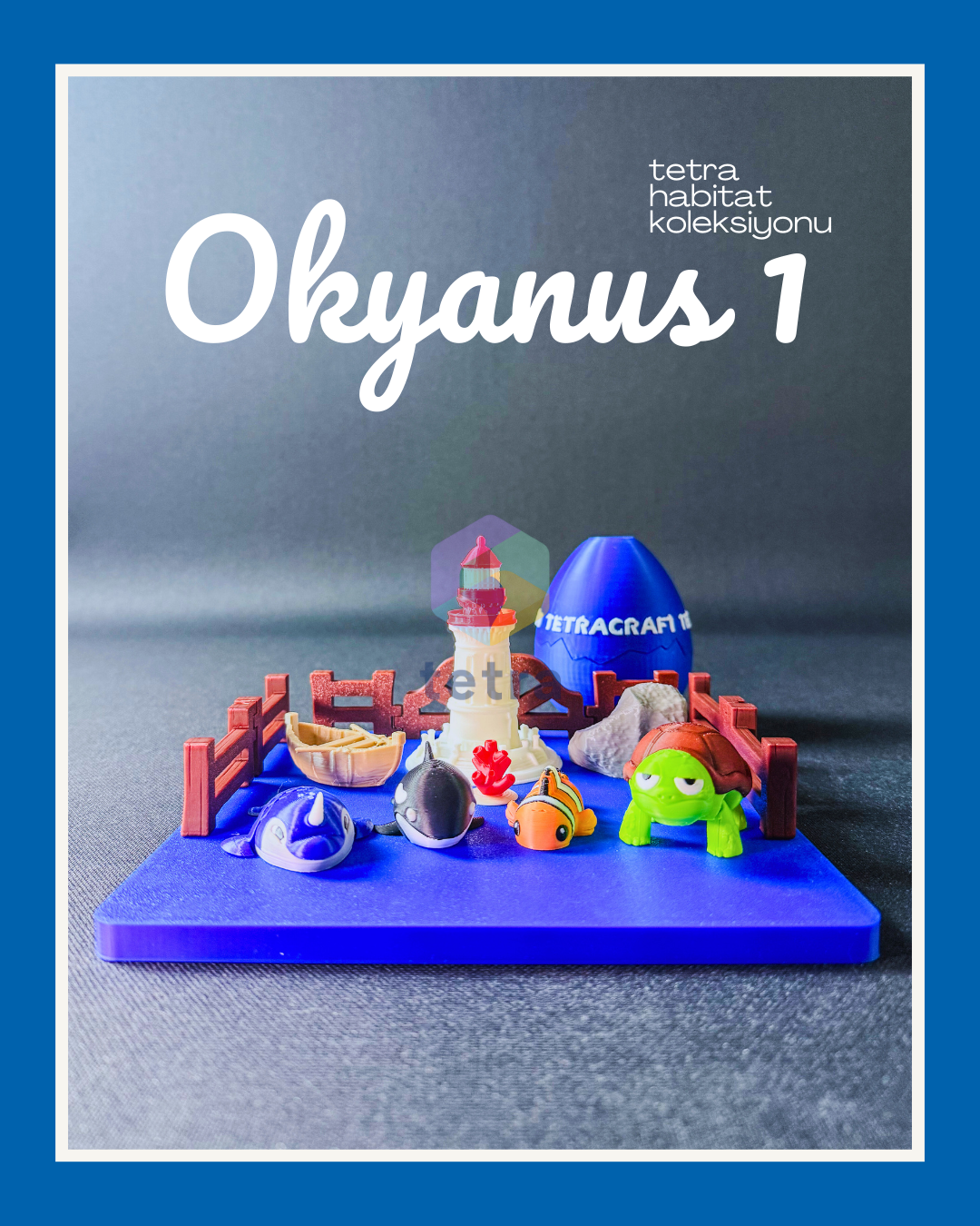 Okyanus 1 Habitat (Mini Hayvan Dekoratif Figür Koleksiyon) Seti