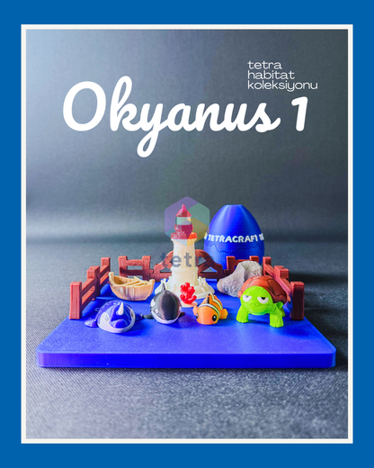 Okyanus 1 Habitat (Mini Hayvan Dekoratif Figür Koleksiyon) Seti