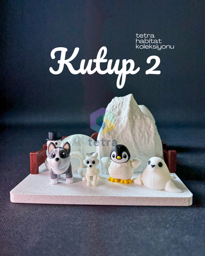 Kutup 2 (Habitat Mini Hayvan Dekoratif Figür Koleksiyon) Seti