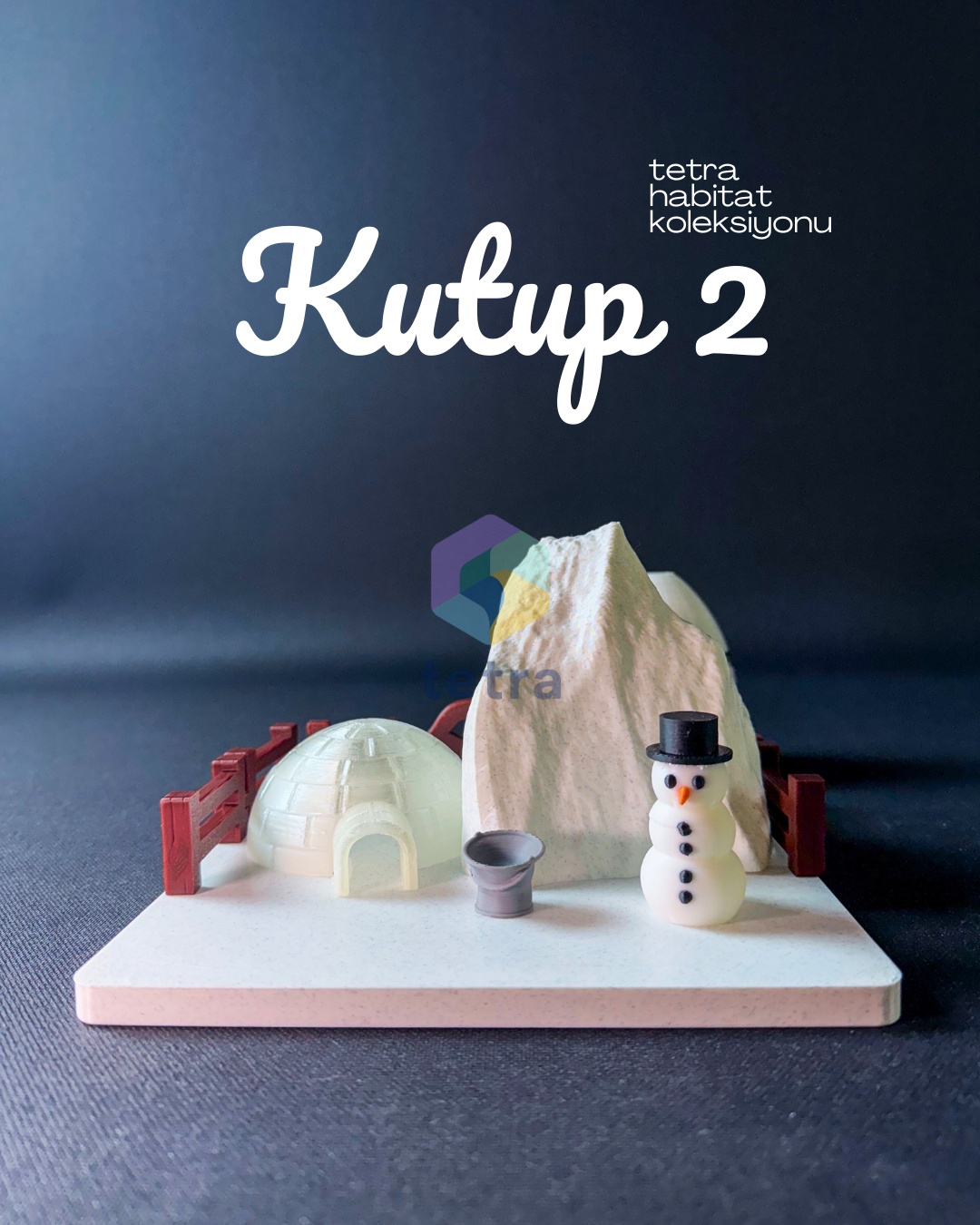 Kutup 2 (Habitat Mini Hayvan Dekoratif Figür Koleksiyon) Seti
