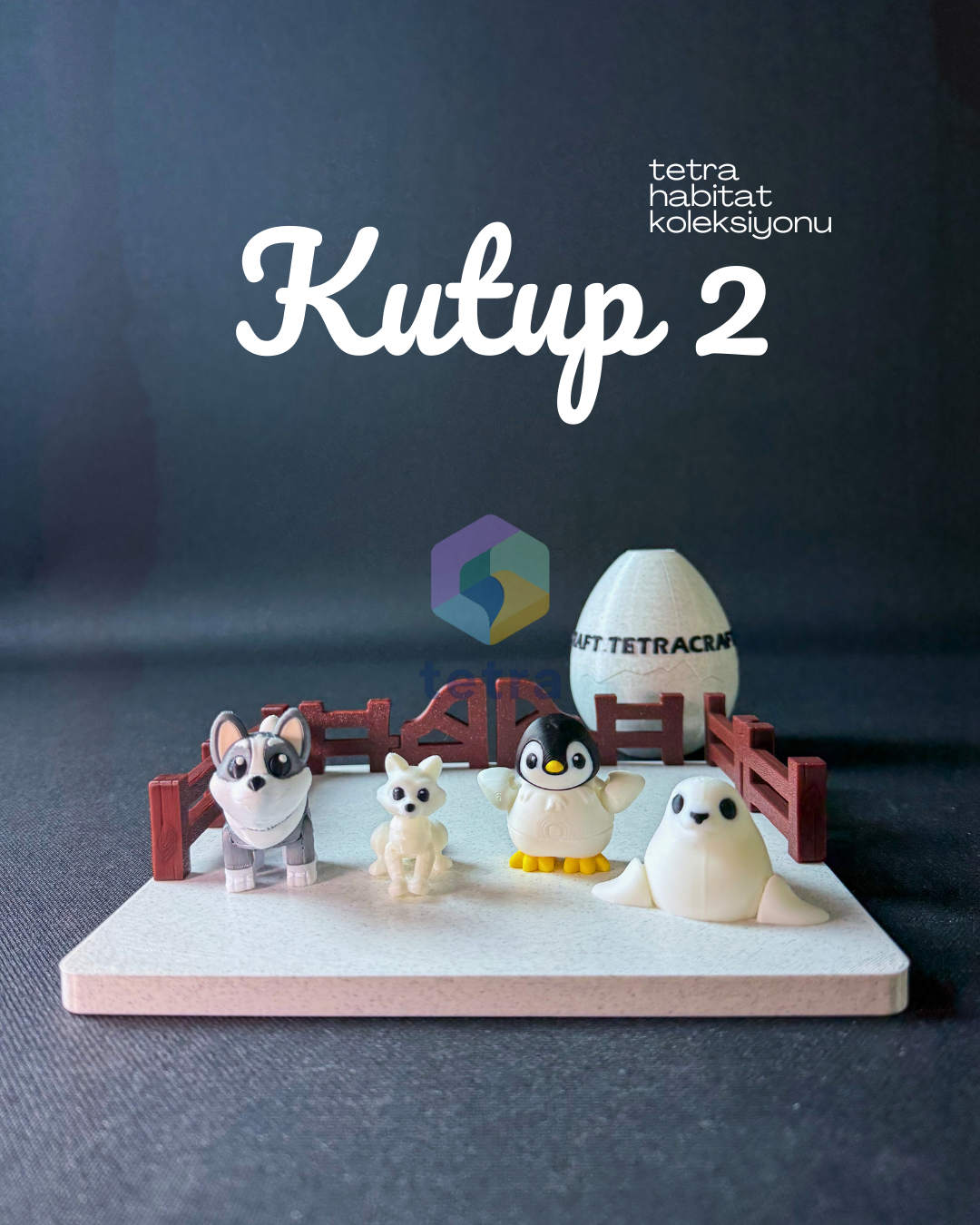 Kutup 2 (Habitat Mini Hayvan Dekoratif Figür Koleksiyon) Seti