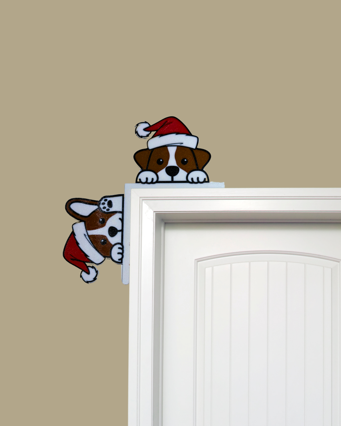 Köpekli Yılbaşı Kapı Kenar Süsü