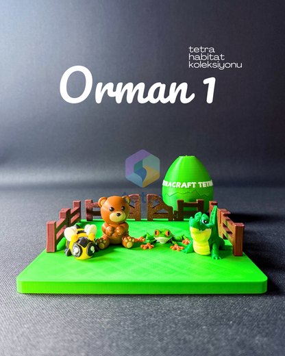 Orman 1 (Habitat Mini Hayvan Dekoratif Figür Koleksiyon) Seti