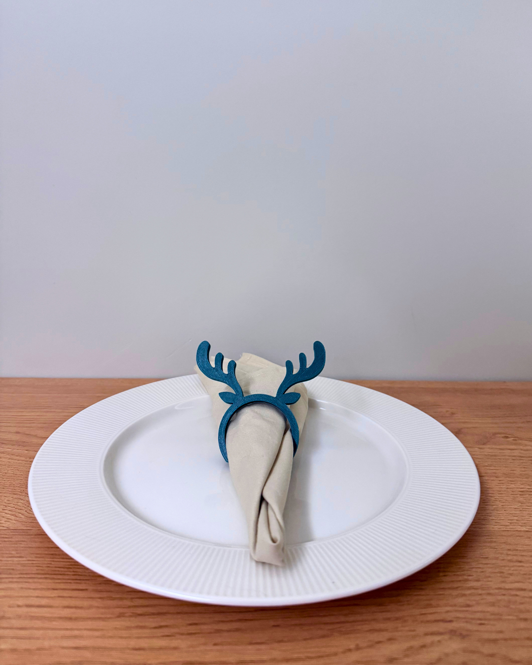 Geyikli Yılbaşı Peçete Süsü 6'lı Yeşil Set