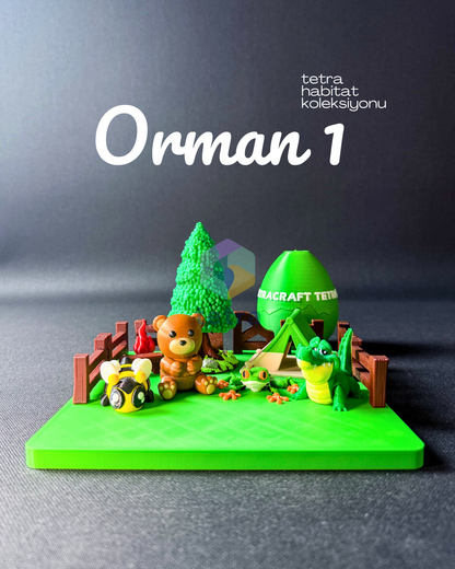 Orman 1 (Habitat Mini Hayvan Dekoratif Figür Koleksiyon) Seti
