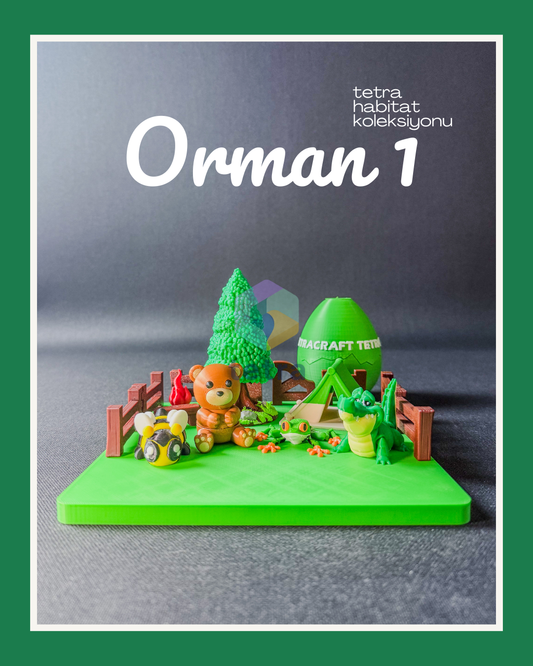 Orman 1 (Habitat Mini Hayvan Dekoratif Figür Koleksiyon) Seti