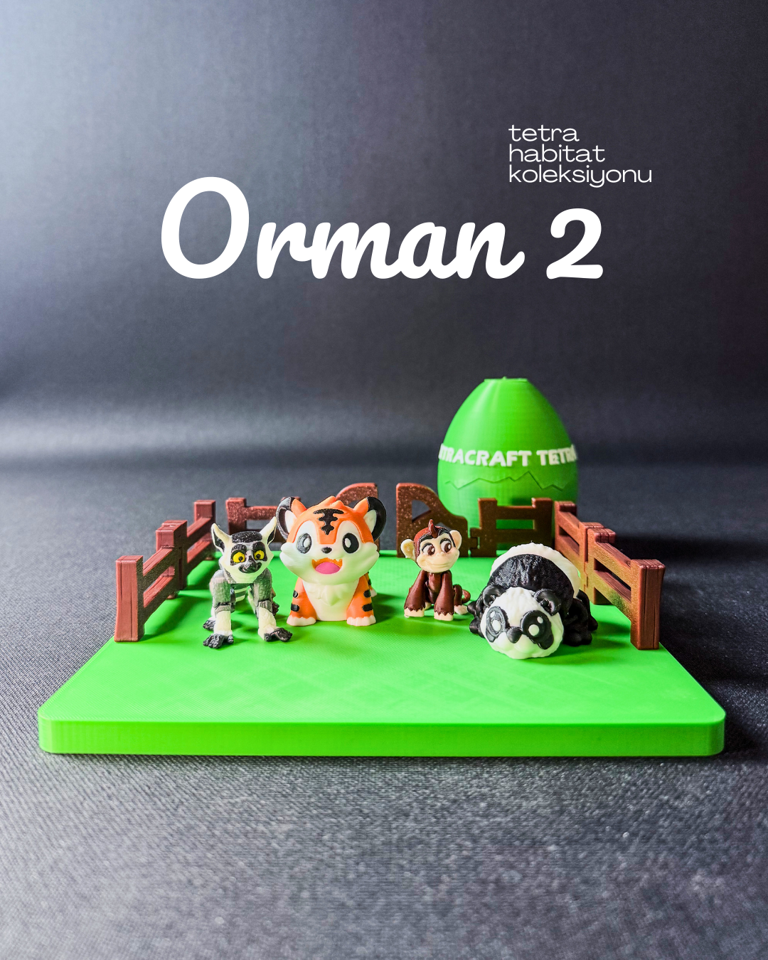 Orman 2 (Habitat Mini Hayvan Dekoratif Figür Koleksiyon) Seti