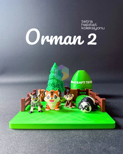 Orman 2 (Habitat Mini Hayvan Dekoratif Figür Koleksiyon) Seti