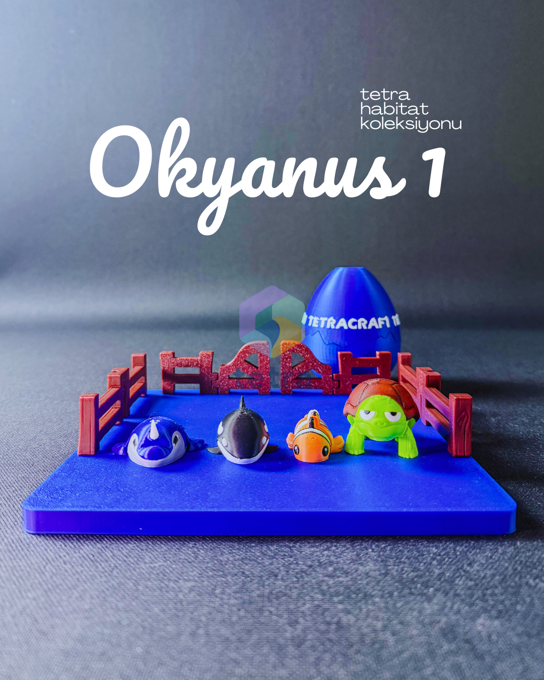 Okyanus 1 Habitat (Mini Hayvan Dekoratif Figür Koleksiyon) Seti
