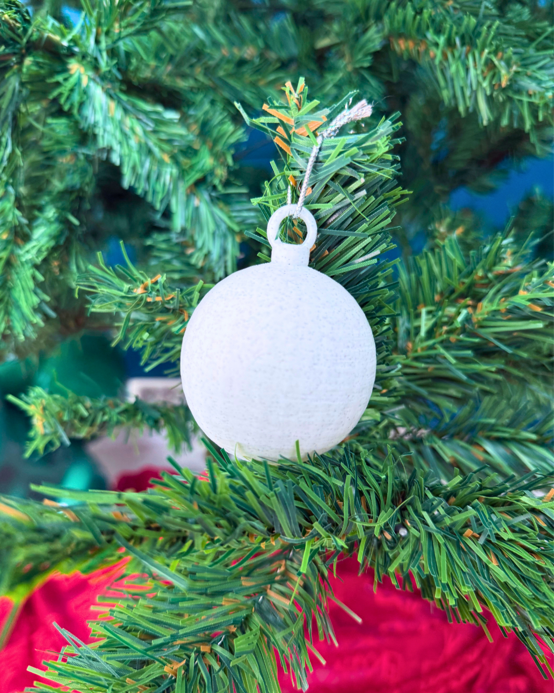 Klasik Yılbaşı Ağaç Süsleri Granit Beyaz 8'li Set