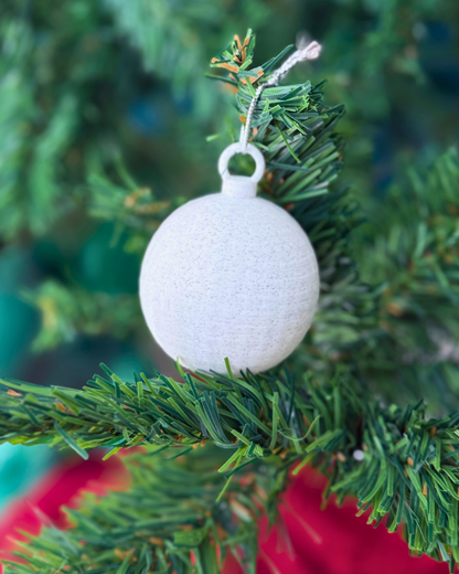 Klasik Yılbaşı Ağaç Süsleri Granit Beyaz 8'li Set