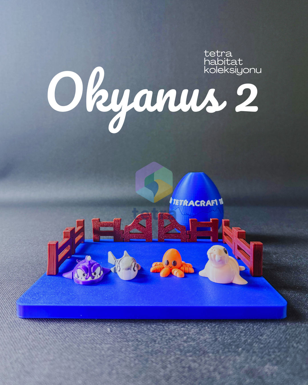 Okyanus 2 Habitat (Mini Hayvan Dekoratif Figür Koleksiyon) Seti