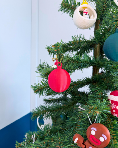 Klasik Yılbaşı Ağaç Süsleri Kırmızı 8'li Set