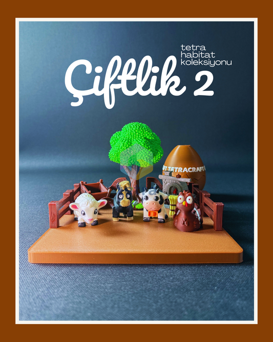 Çiftlik 2 Habitat (Mini Hayvan Dekoratif Figür Koleksiyon) Seti