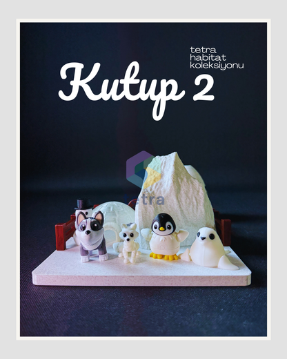 Kutup 2 (Habitat Mini Hayvan Dekoratif Figür Koleksiyon) Seti