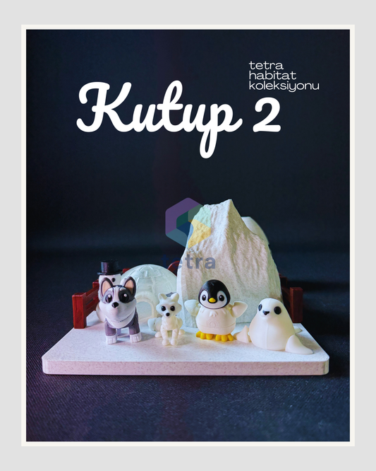 Kutup 2 (Habitat Mini Hayvan Dekoratif Figür Koleksiyon) Seti