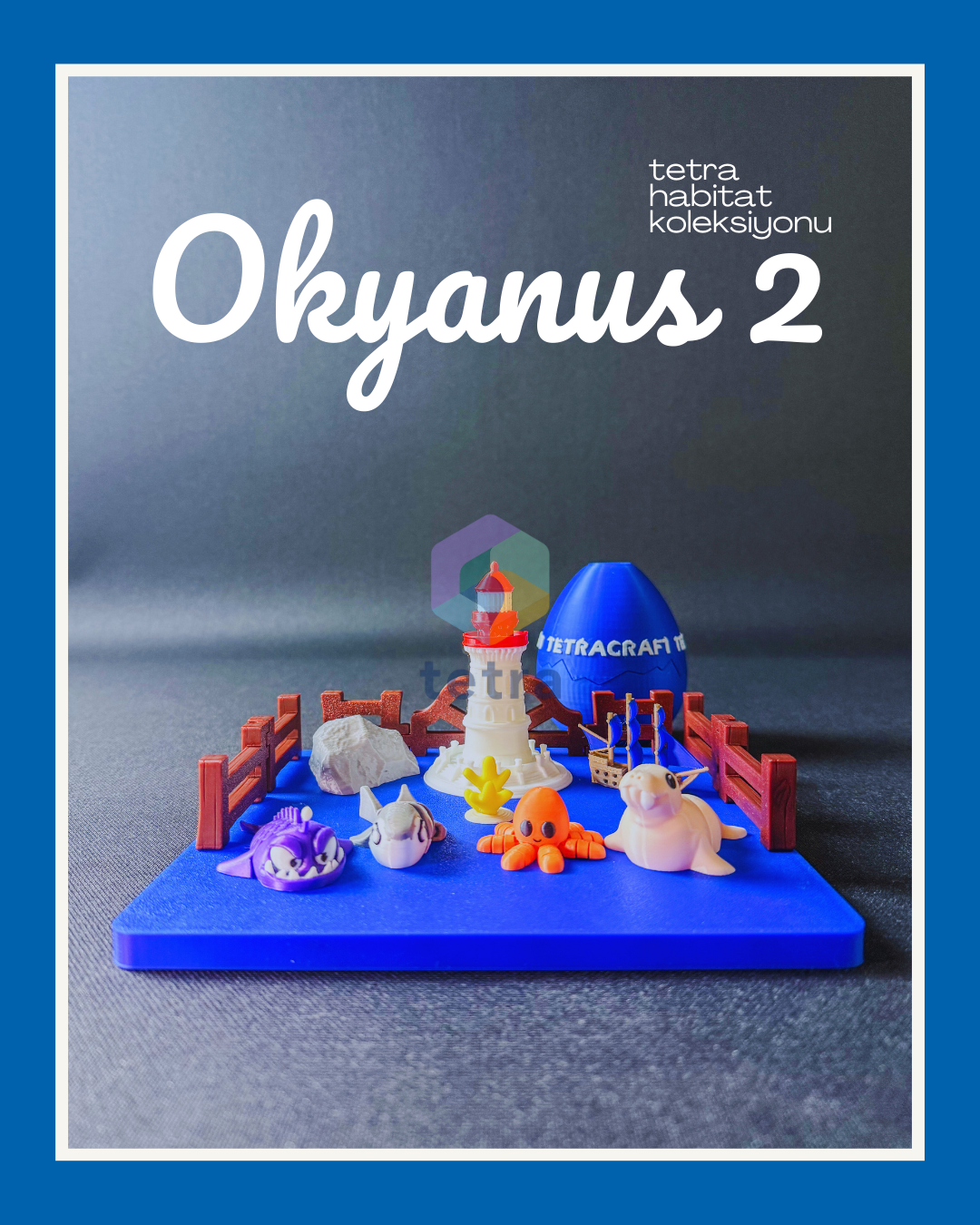 Okyanus 2 Habitat (Mini Hayvan Dekoratif Figür Koleksiyon) Seti