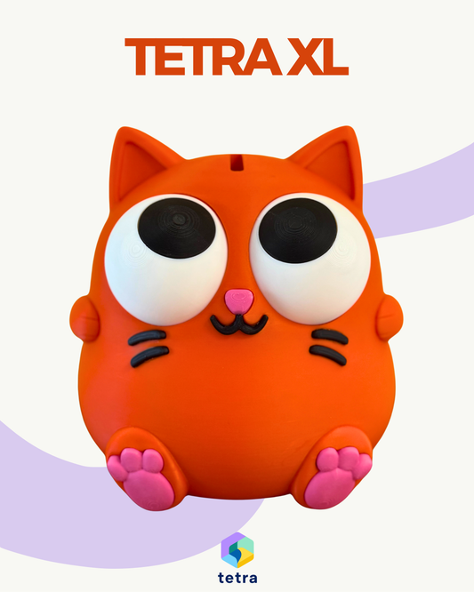 Tetra XL Kedi Kumbara – Sevimli Büyük Boy 3D Baskı Para Kumbarası