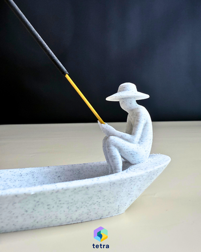 Balıkçı Kayık Figürlü Çubuk Tütsülük