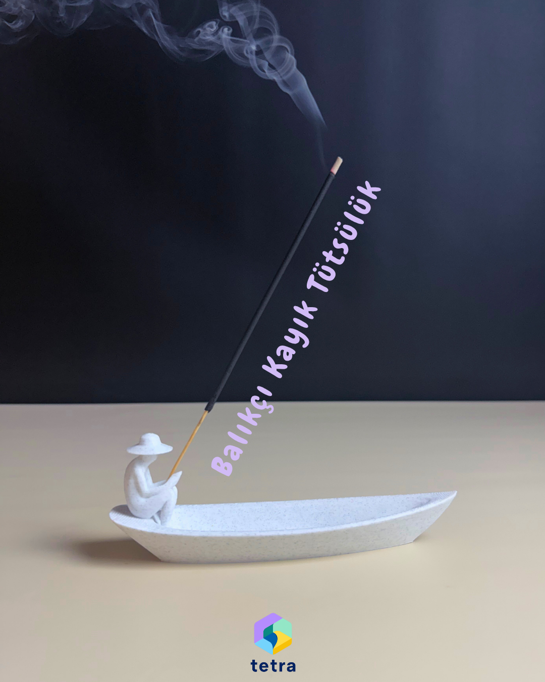 Balıkçı Kayık Figürlü Çubuk Tütsülük